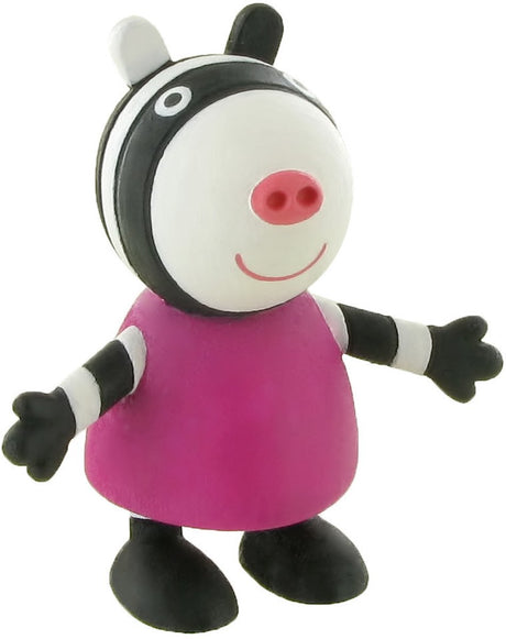 Peppa pig zoë zebra taart topper decoratie 6 cm.