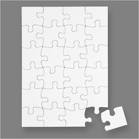 Creativ company http: www.cchobby.nl puzzel-afm-15x21-cm-wit-24-delen-16-stuk-1-doos