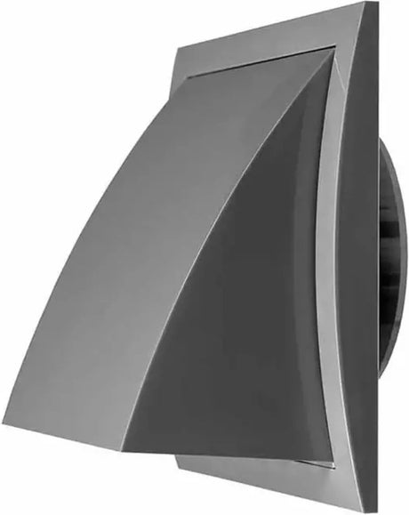 Europlast gevelrooster met terugslagklep 150x150 mm diameter 100 mm grijs - nd10fvp