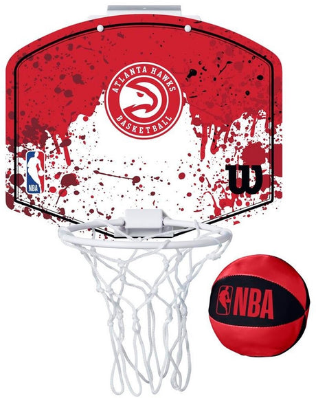 Wilson nba hawks minibasketbalset met bal en mini-basket veelkleurig one size