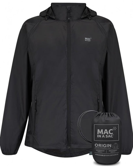 Mac in a sac origin 2 regenjas unisex - zwart - maat xxl