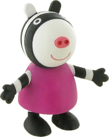 Peppa pig zoë zebra taart topper decoratie 6 cm.