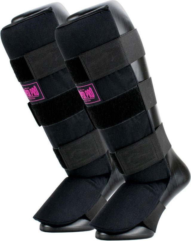 Super pro combat gear scheenbeschermer savior zwart roze large
