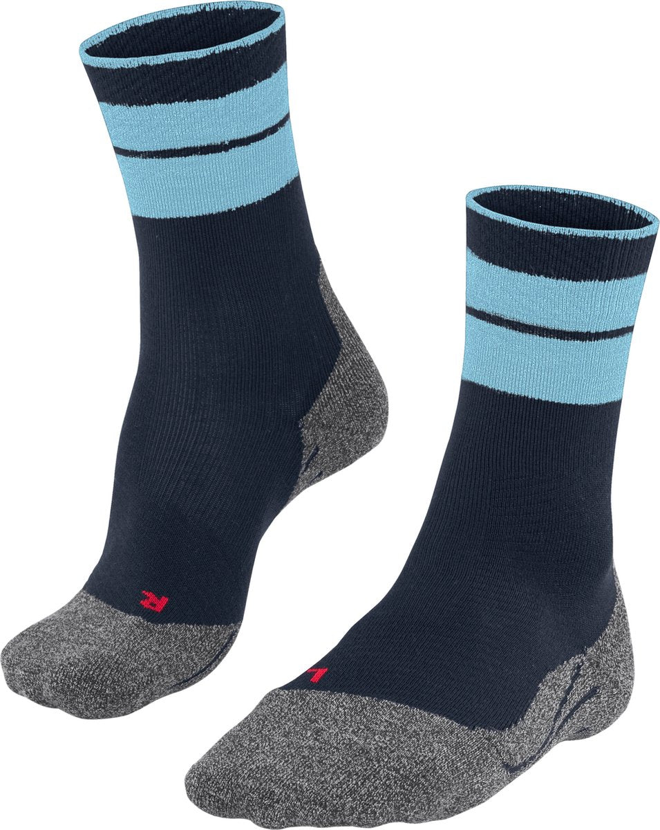 Falke tk stabilizing anti-blaar dik wol functioneel materiaal wandelsokken heren blauw - maat 46-48
