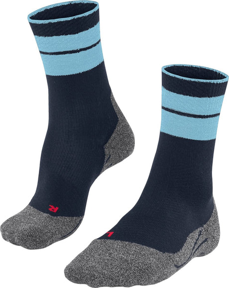 Falke tk stabilizing anti-blaar dik wol functioneel materiaal wandelsokken heren blauw - maat 44-45