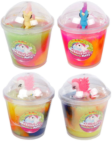 Toys amsterdam putty unicorn junior 10 cm wit 2-delig