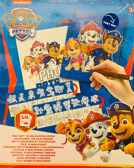 Nickelodeon paw patrol viltkunst kleurboek