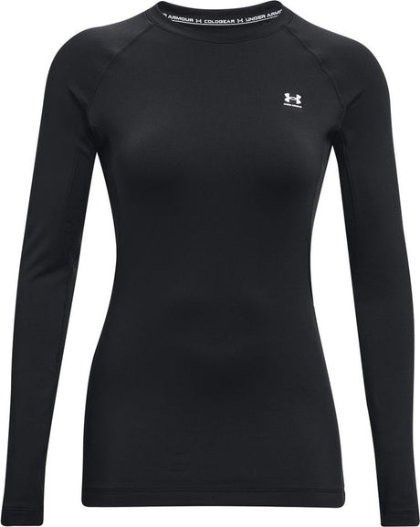 Under armour ua cg authentics crew dames sporttrui - zwart - wit
