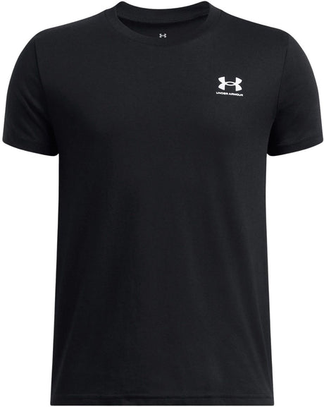 Under armour ua b sportstyle lc ss unisex sportshirt - zwart - wit 164