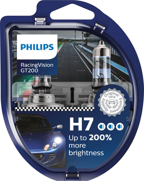 Philips h7 - reservelampen - racing vision - 12v 55w - 2 stuks