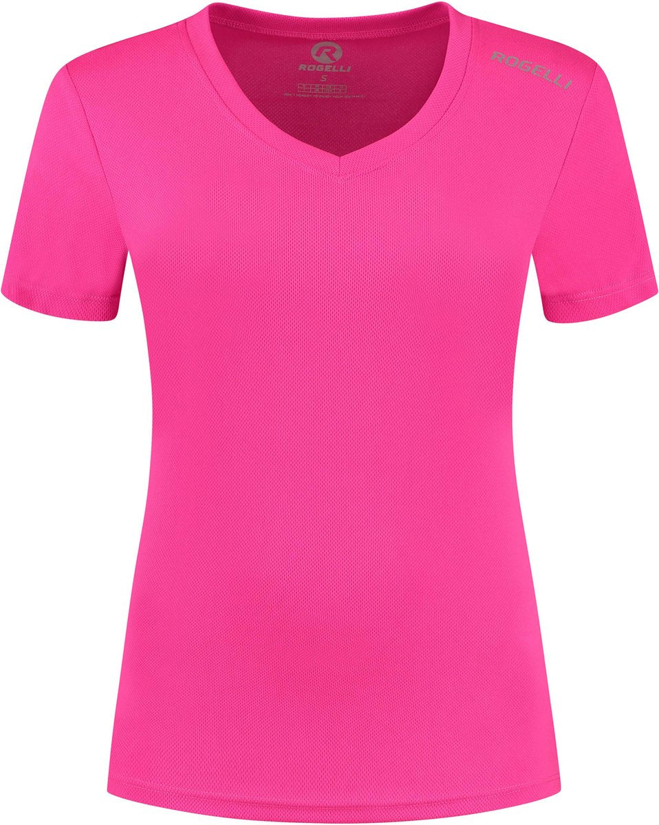 Rogelli promo hardloopshirt dames - korte mouwen - roze - xxl
