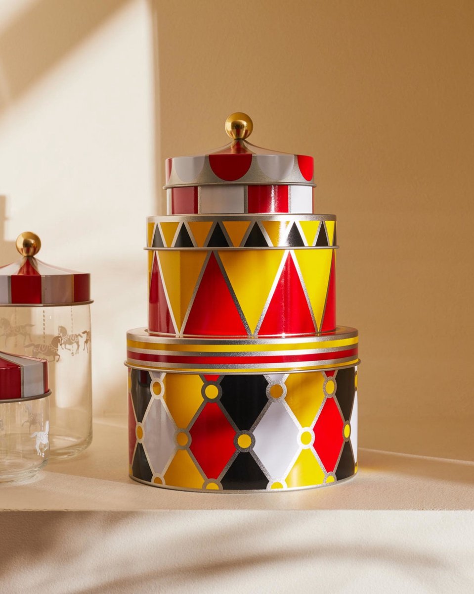 Alessi circus - koektrommels 3 stuks