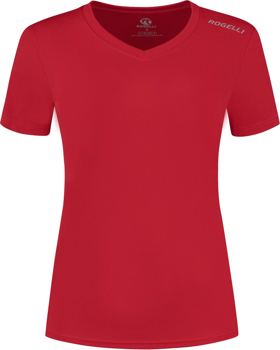 Rogelli promo hardloopshirt dames - korte mouwen - rood - l