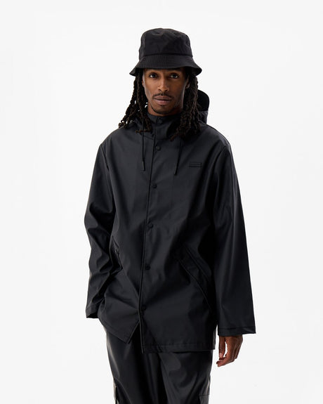 Hunter pu raincoat unisex regenjas - zwart l