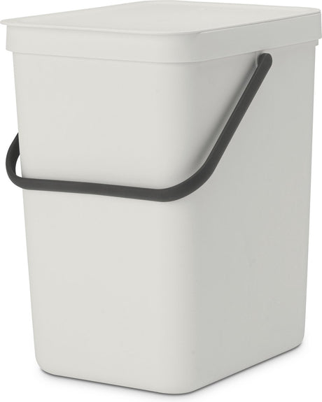 Brabantia sort go prullenbak - 25 liter - light grey