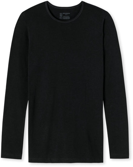 Schiesser shirt lange mouw - 95 5 originals - heren ondershirt - zwart