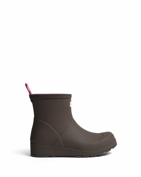 Hunter womens play short boot dames regenlaarzen - bruin 37