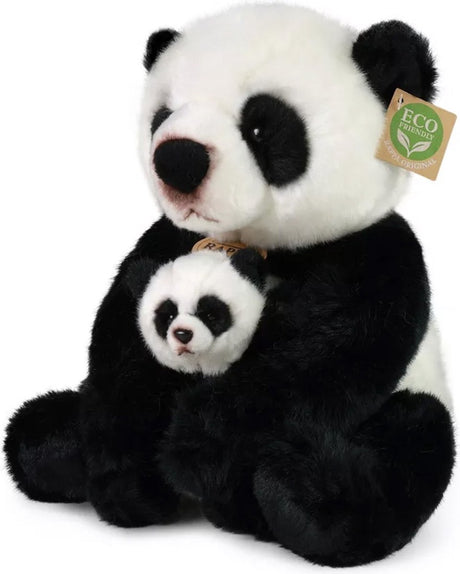Rappa knuffelpanda met baby - 27 cm