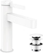 Hansgrohe finoris - wastafelmengkraan - ééngreeps bediening - met afvoerplug - 110mm - mat wit