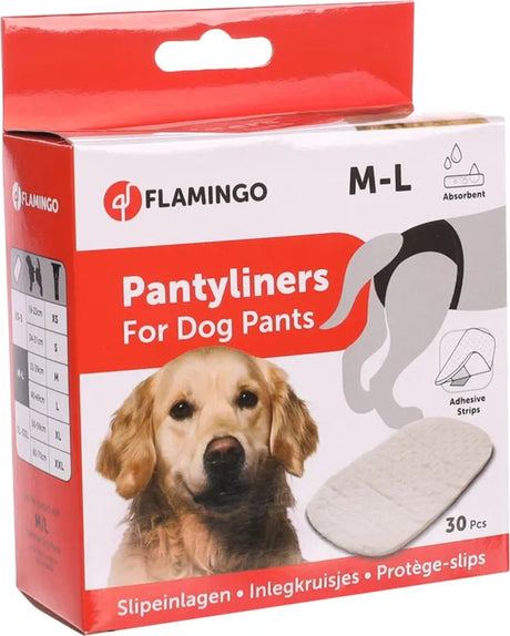 Flamingo inlegkruisje hond – loopsheidbroekje hond – tyna wit m – 30 stuks – voor loopsheid incontinentie m