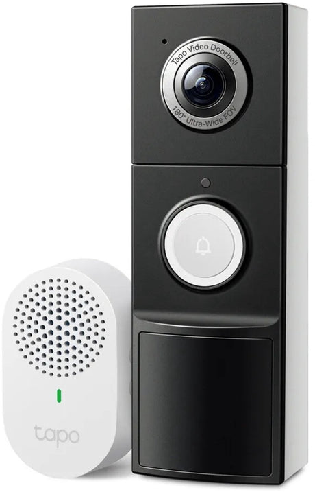 Tp-link tapo d235 video deurbel met chime - 2k 5mp - 180° groothoek - 4:3 head-to-toe beeld - kleur nachtzicht - ai-pakketdetectie - 210 dagen batterij - batterij bedraad - ip66 - compatibel met alexa en google assistant