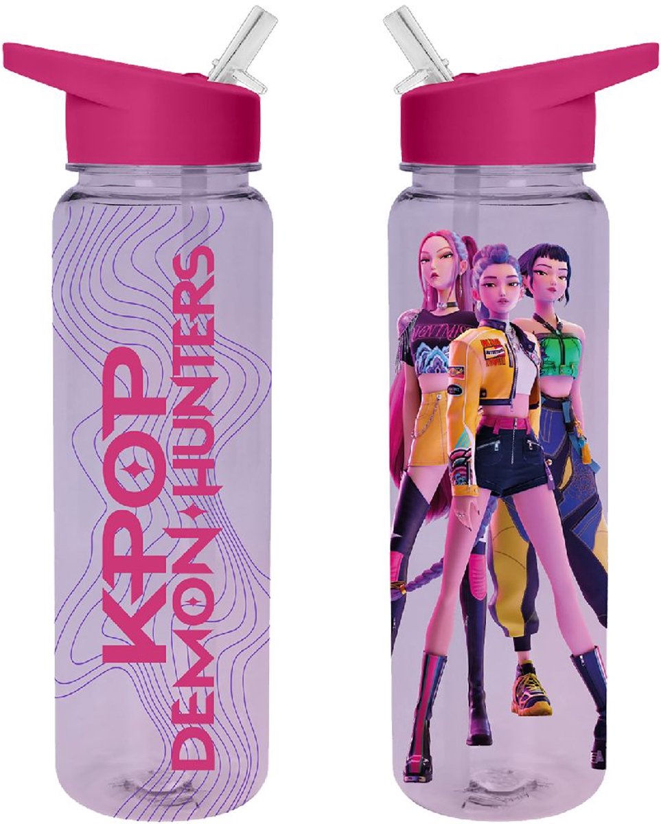 Paladone van der meulen k-pop demon hunters sportfles 750ml plastic roze.