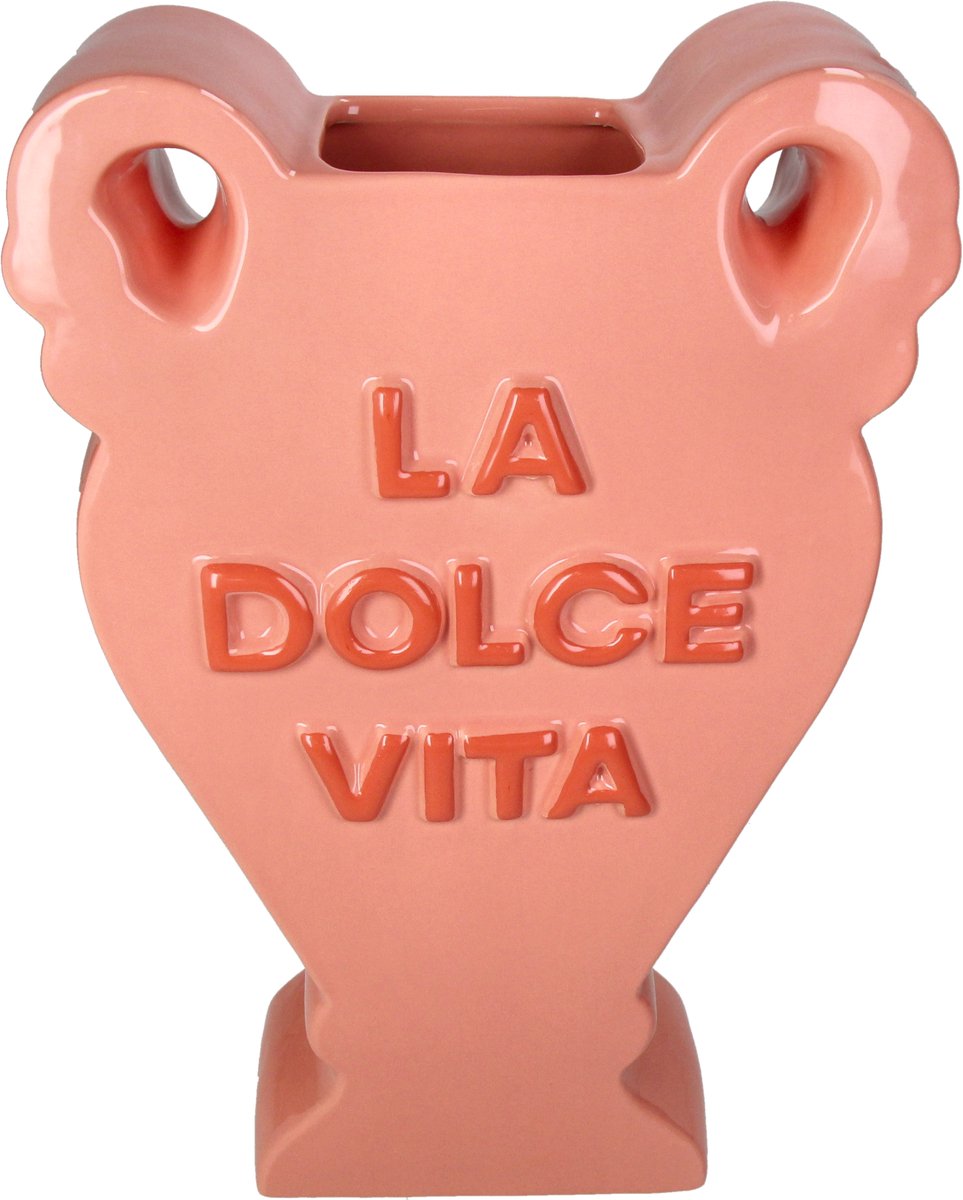 Hd collection vaas la dolce vita aardewerk 23x9.5x35.8cm