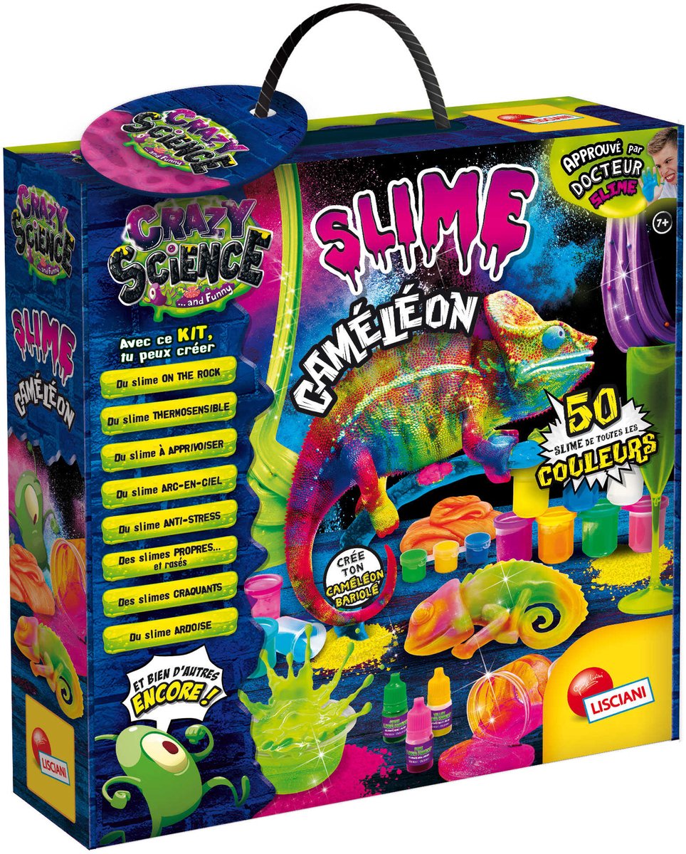 Lisciani - crazy science - slime caméléon - fr