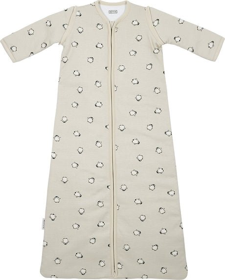 Meyco baby penguin baby slaapzak met afritsbare mouwen - soft sand - 110cm - 2.5 tog