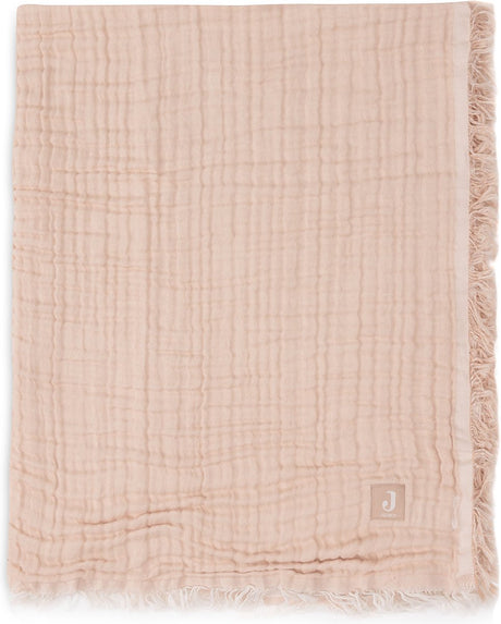 Jollein baby wiegdeken - 75x100cm - fringe - moonstone ivory - gots