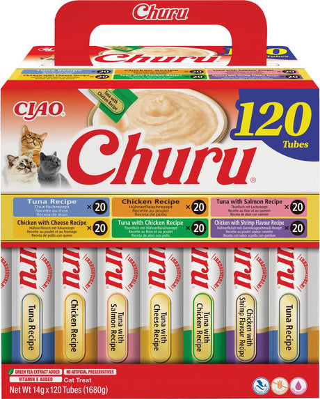 Inaba ciao churu creamy puree liquid kattensnack kip tonijn 120x14g