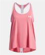 Under armour tech knockout tank-pnk meisjes sportshirt - bittersweet roze - wit