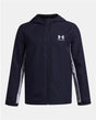 Under armour ua b rival wvn jacket-blu jongens sportshirt - midnight navy - wit