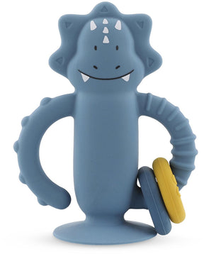 Trixie siliconen sensorisch speelgoed met zuignap mr. triceratops – babyspeelgoed vanaf de geboorte (0m+)