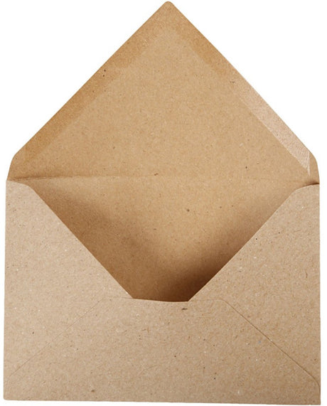 Creativ company gerecyclede enveloppen 11,5x16 cm naturel 50 stuks