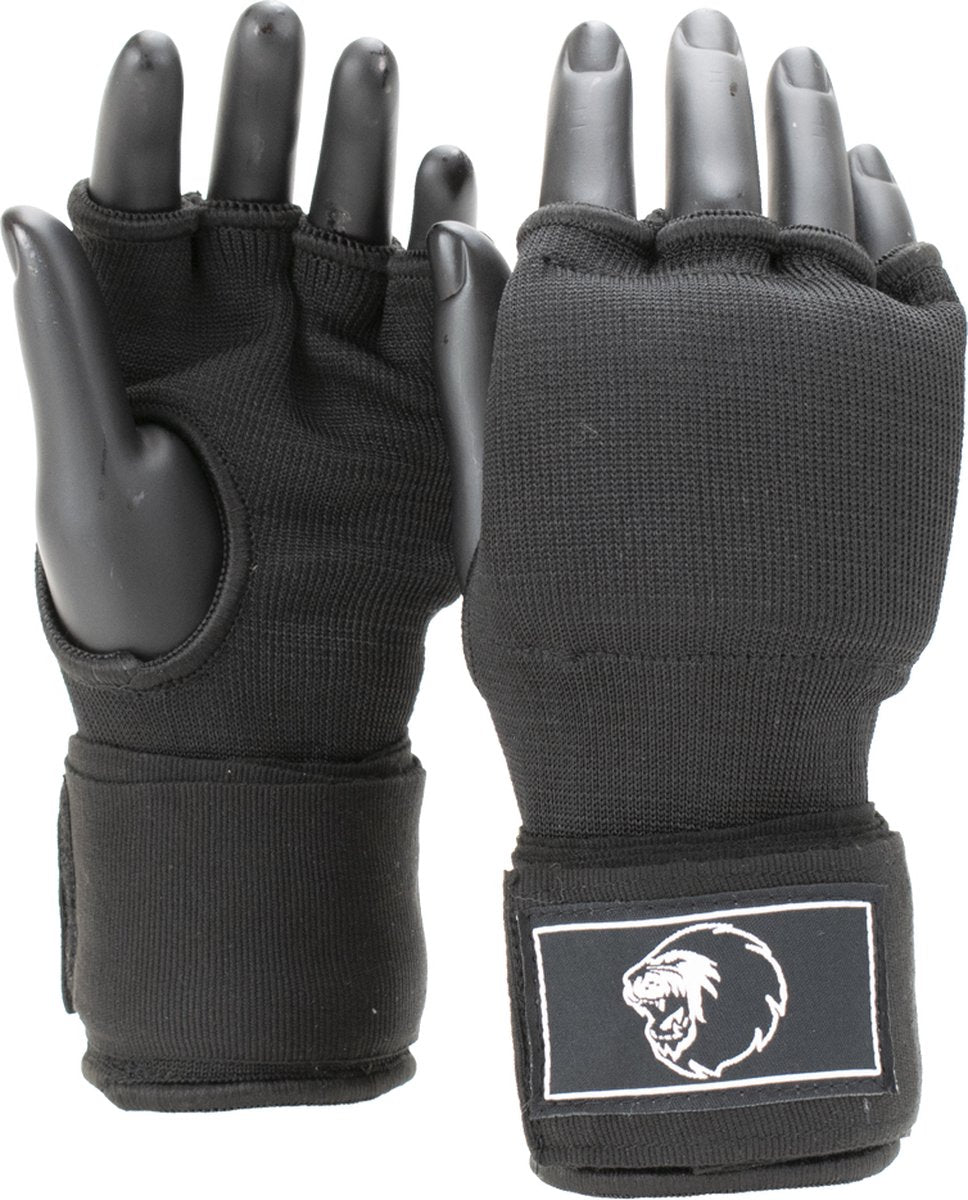 Super pro combat gear binnenhandschoenen met bandage zwart wit extra extra small