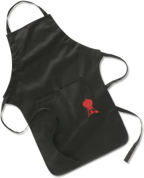 Weber schort - zwart, verstelbare halsriem one size