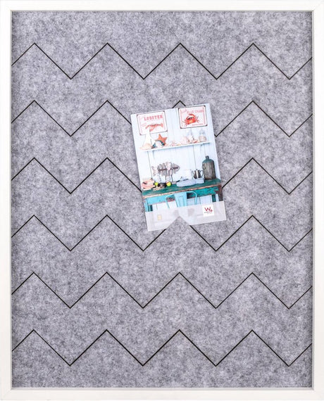Walther yi050h sympathie memobord - houten memobord - wit grijs 50 cm