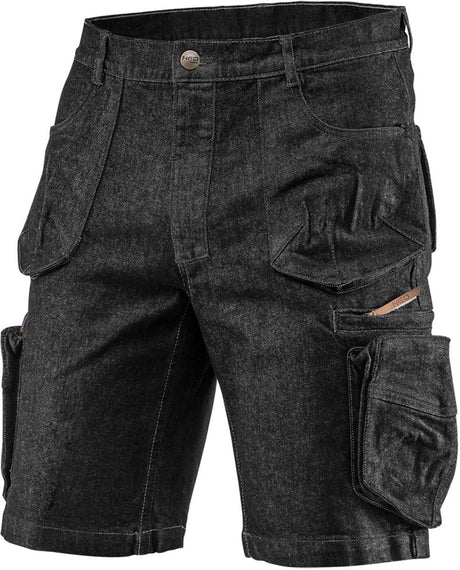 Grupa topex neo denim black serie - werkkorte broek - zwart - maat xxl