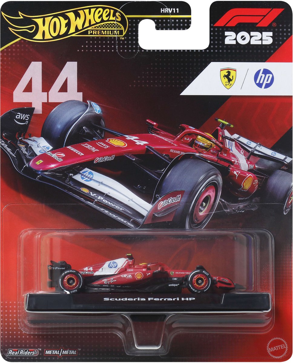 Hot wheels premium formula 1 ferrari team - lewis hamilton