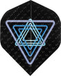 Faver dart flights - 3 stuks - pvc - zwart wit met print