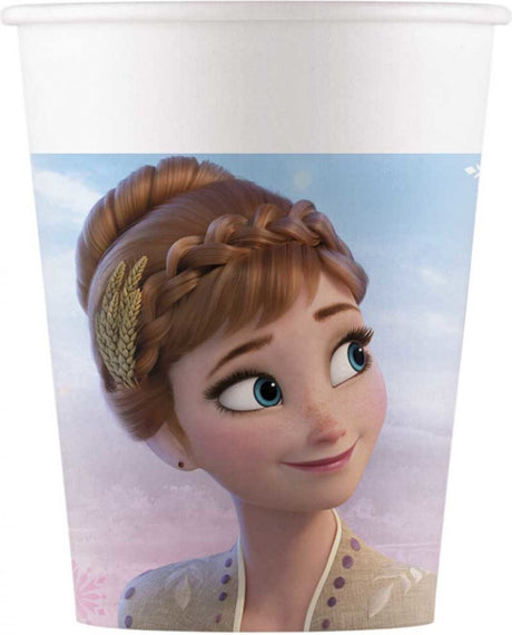 Procos vegaoo - 8 elsa frozen kartonnen bekers 200 ml