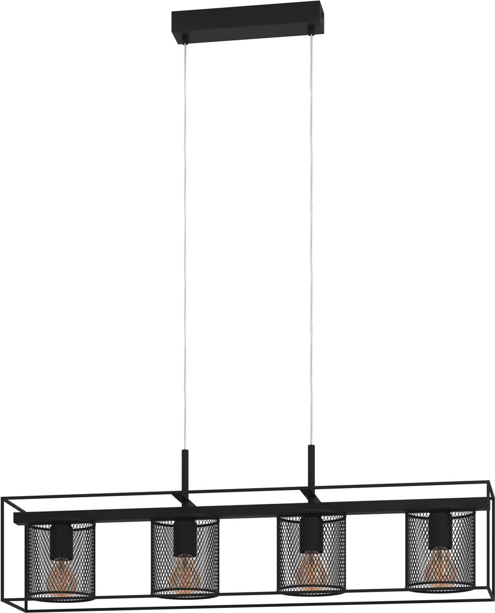 Eglo catterick hanglamp - e27 - 91 cm - zwart