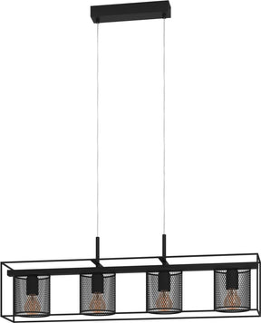 Eglo catterick hanglamp - e27 - 91 cm - zwart