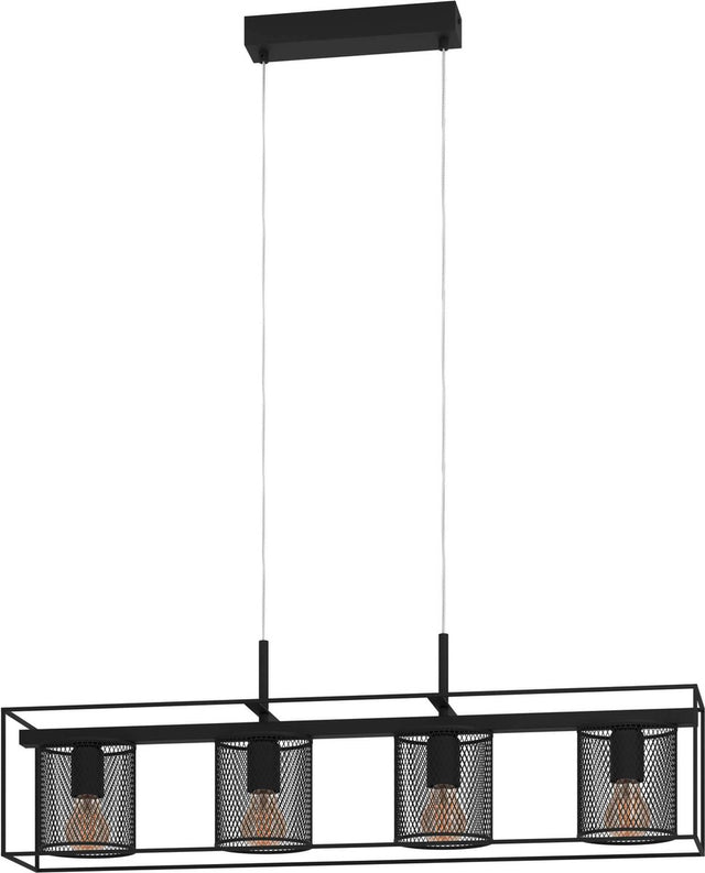 Eglo catterick hanglamp - e27 - 91 cm - zwart