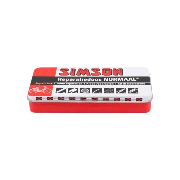 Repair box Normally 8 x 6 cm aluminum red 10-piece