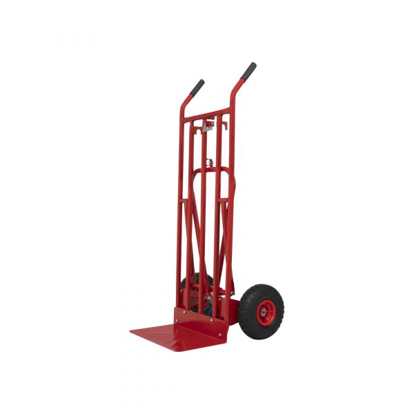 Hand truck red + support wheel.