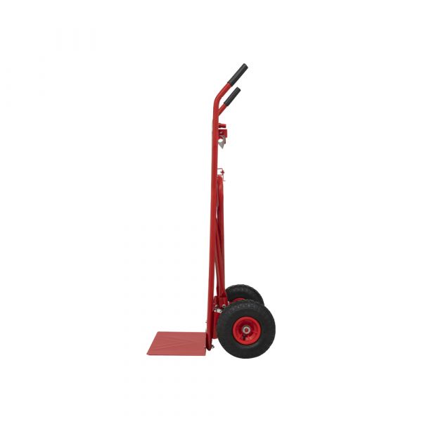 Hand truck red + support wheel.