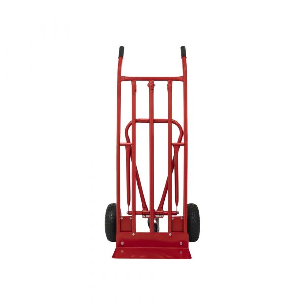 Hand truck red + support wheel.