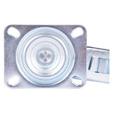 Tarsus zwenkwiel + rem 100 mm. blauw